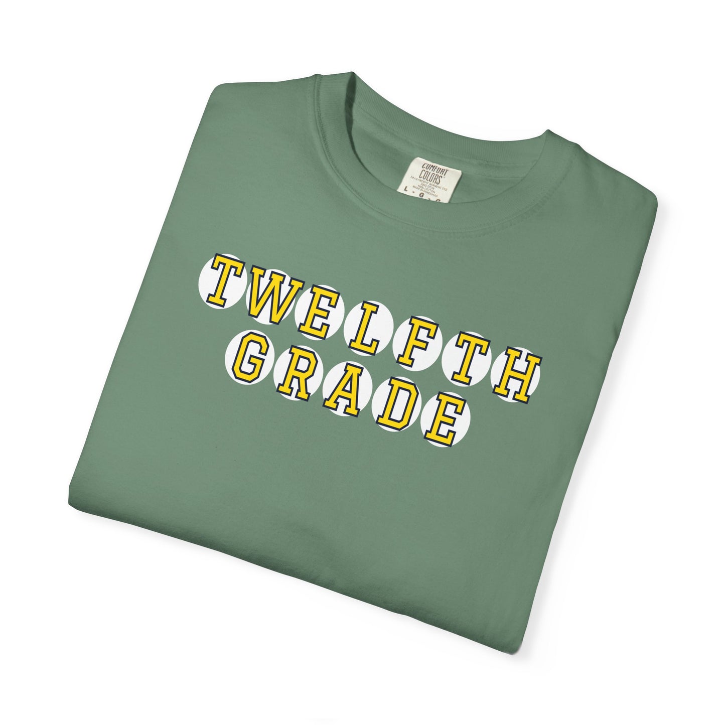 TWELFTH GRADE YELLOW PLAYER LETTERS T-SHIRT