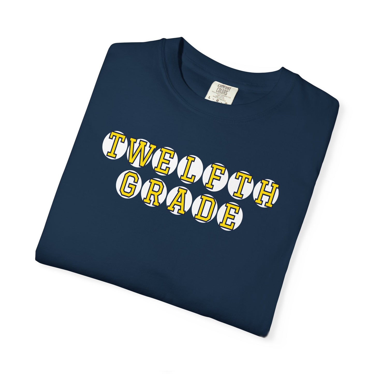 TWELFTH GRADE YELLOW PLAYER LETTERS T-SHIRT