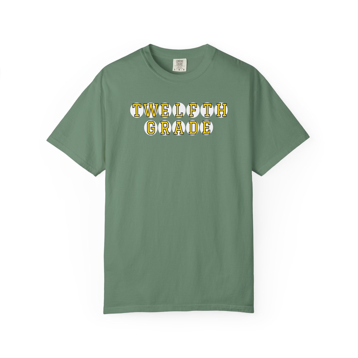 TWELFTH GRADE YELLOW PLAYER LETTERS T-SHIRT