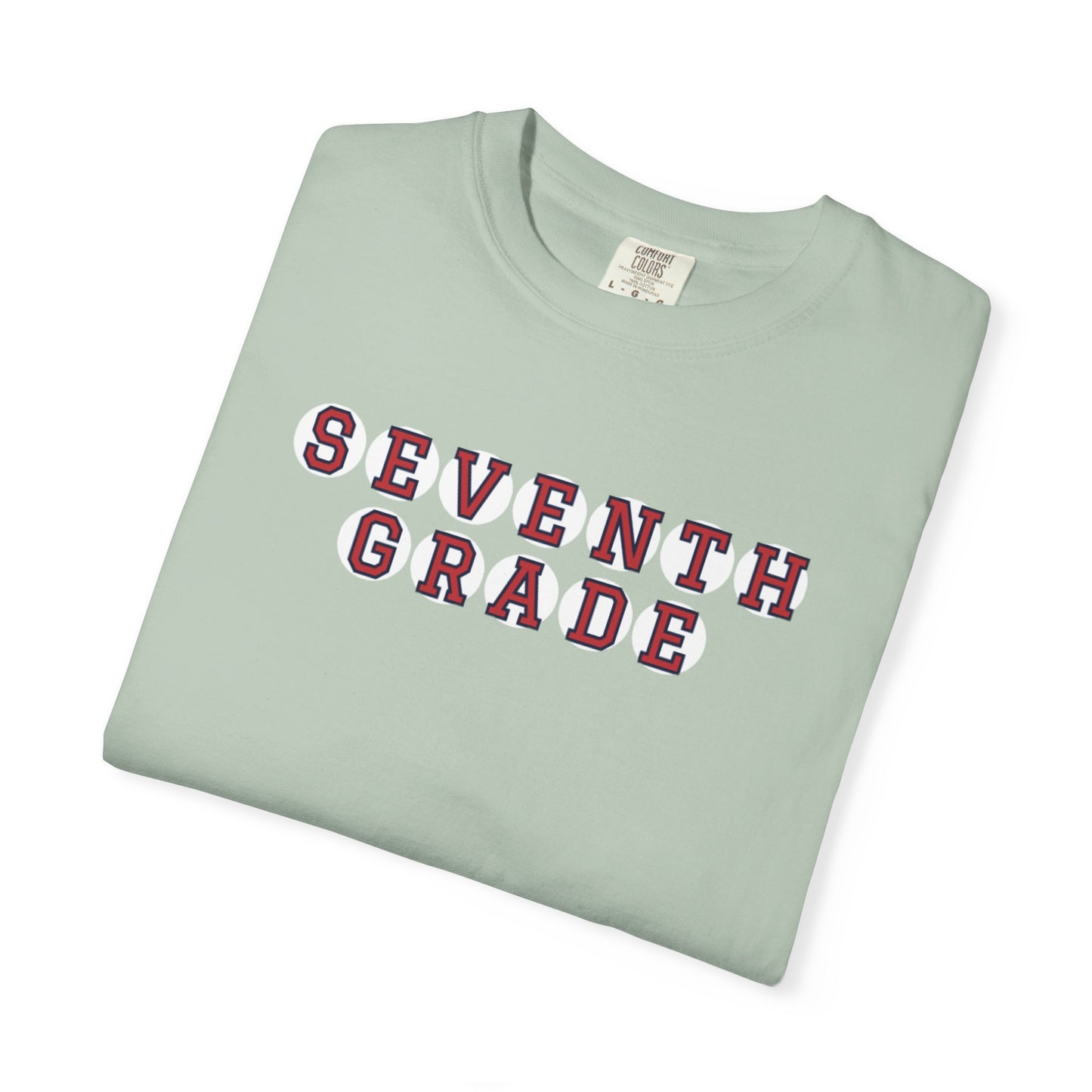 SEVENTH GRADE RED PLAYER LETTERS T-SHIRT
