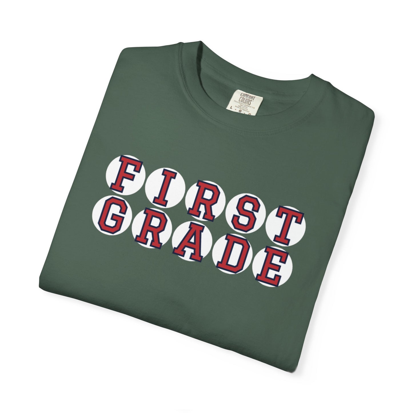FIRST GRADE RED PLAYER LETTERS T-SHIRT
