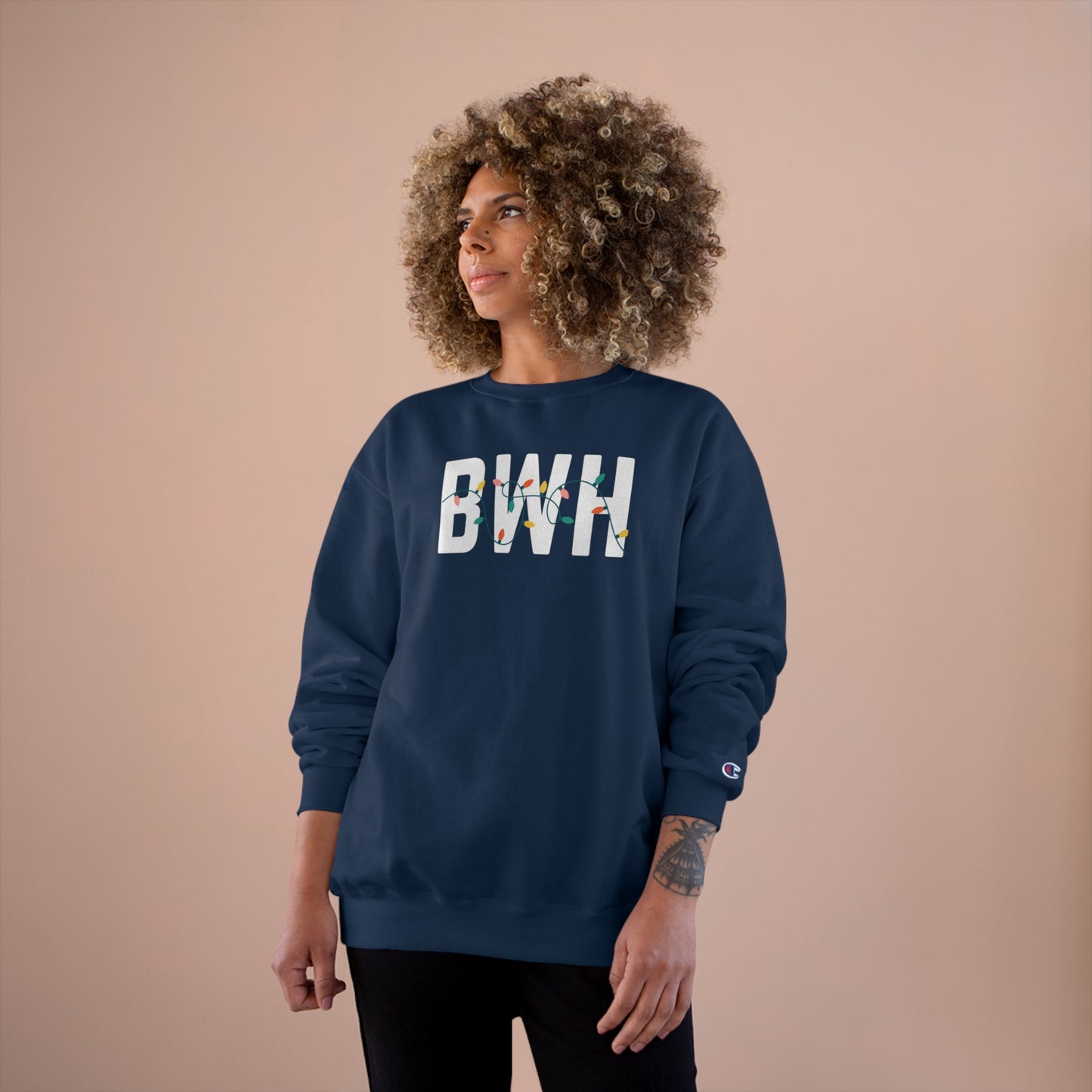 BWH HOLIDAY LIGHTS HEAVY BLEND CREWNECK - CLEARANCE