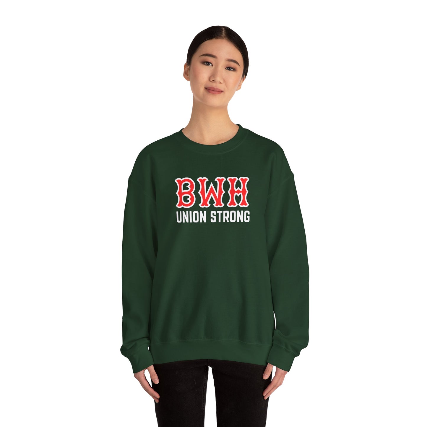 BWH UNION STRONG SOX LETTERS CREWNECK