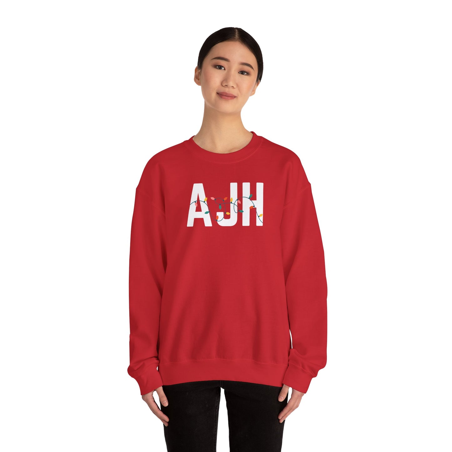 AJH HOLIDAY LIGHTS HEAVY BLEND CREWNECK