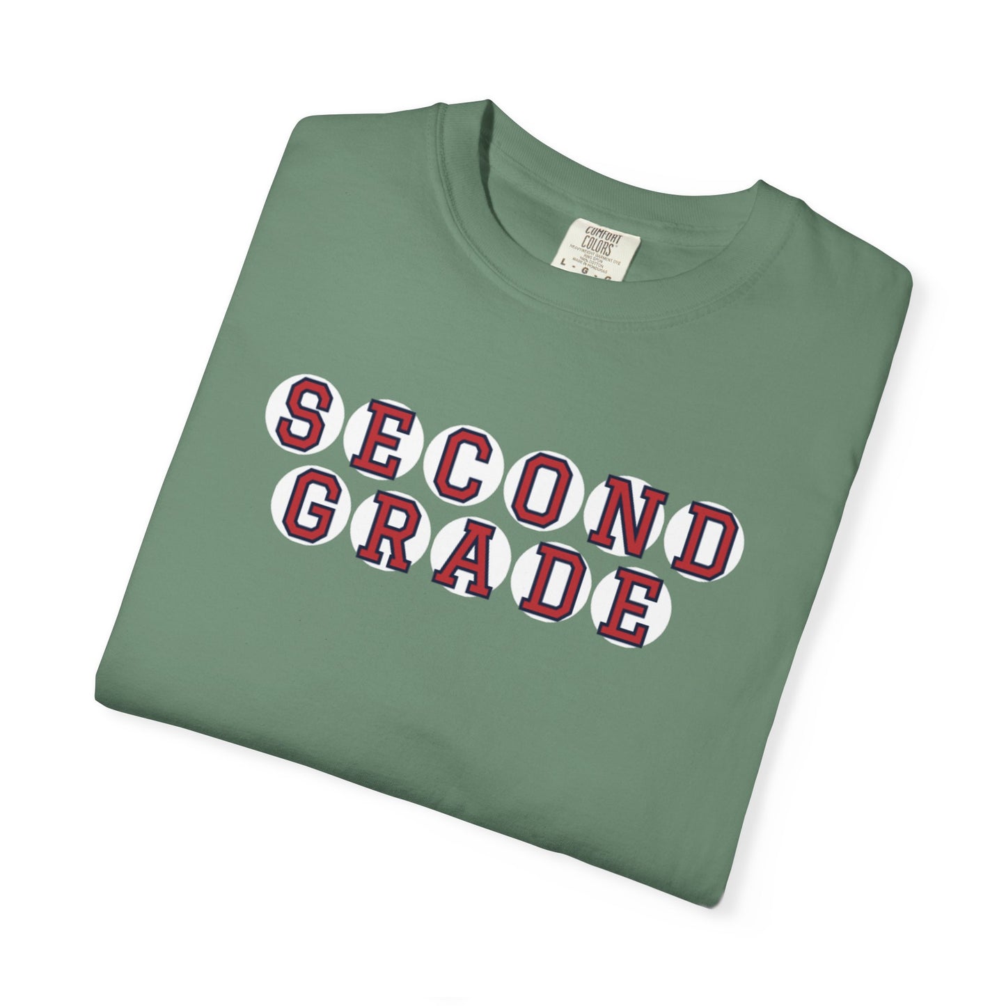 SECOND GRADE RED PLAYER LETTERS T-SHIRT