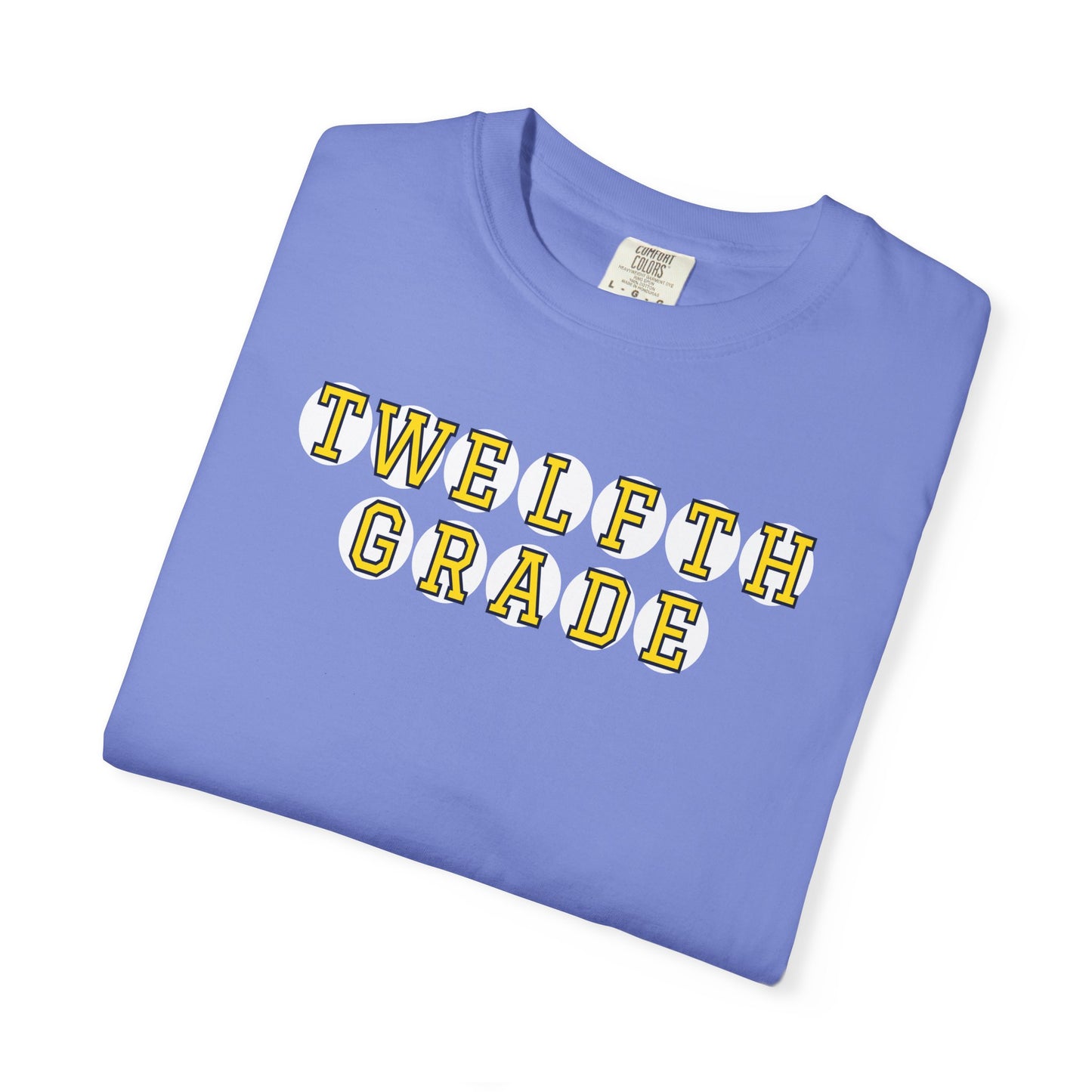 TWELFTH GRADE YELLOW PLAYER LETTERS T-SHIRT