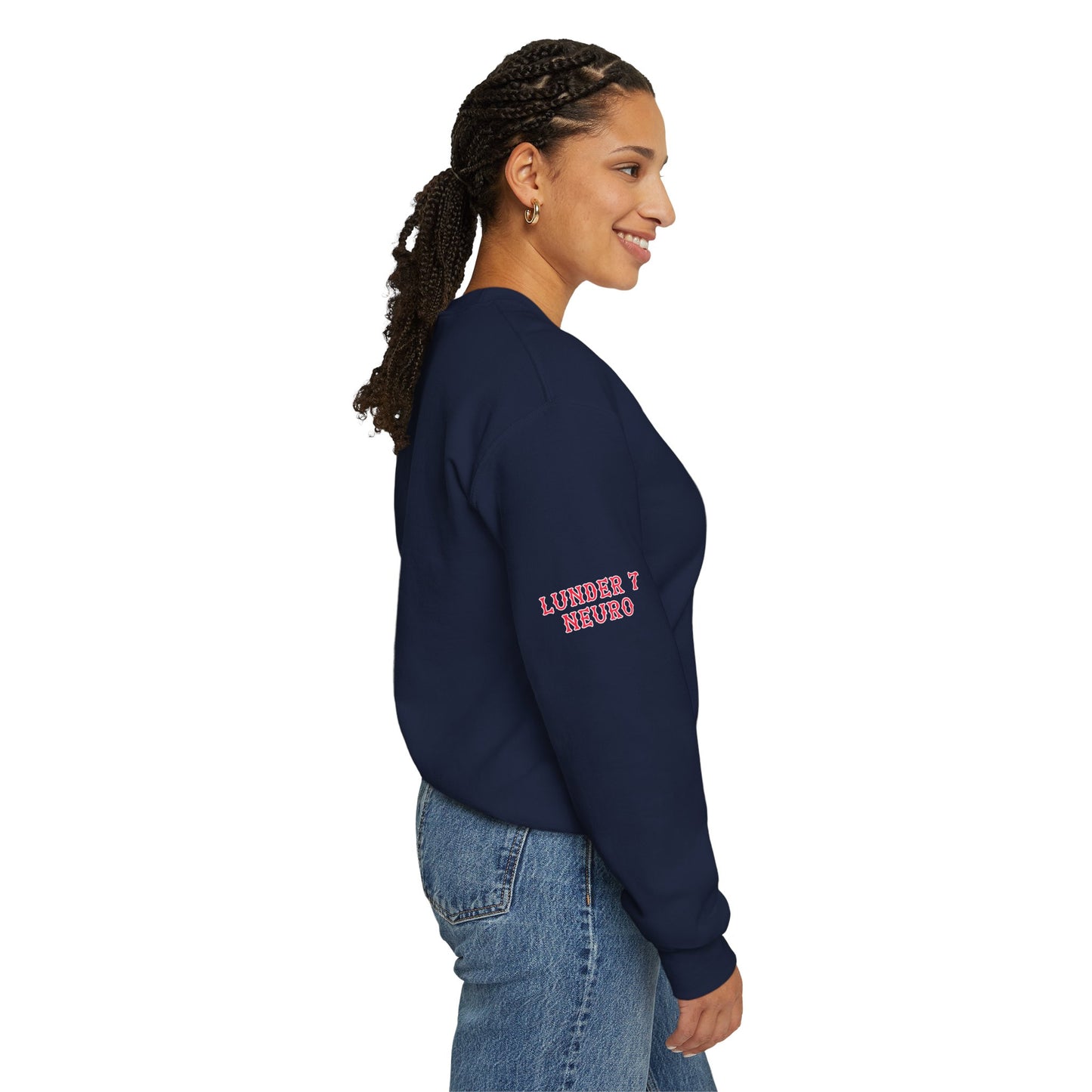 MGH LUNDER 7 NEURO SOX LETTERS CREWNECK