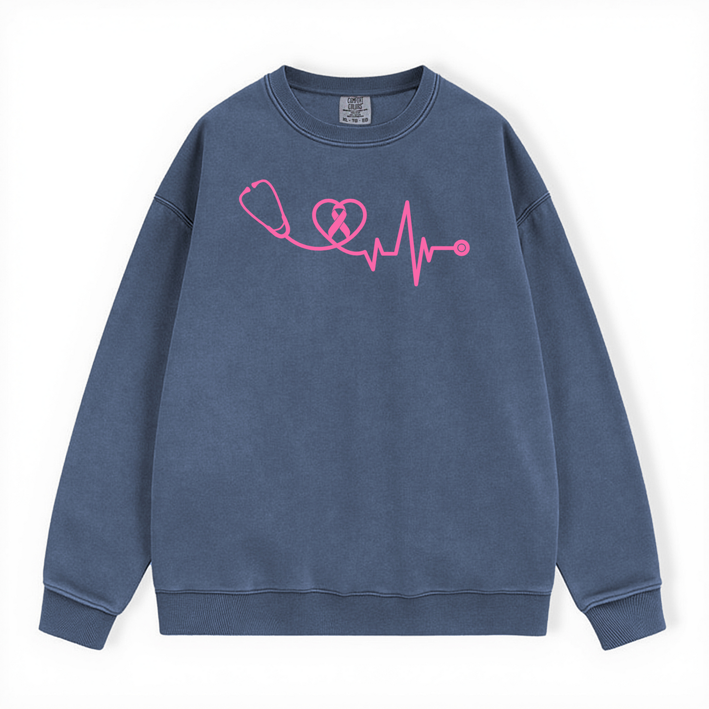BREAST CANCER AWARENESS COMFORT COLORS CREWNECK