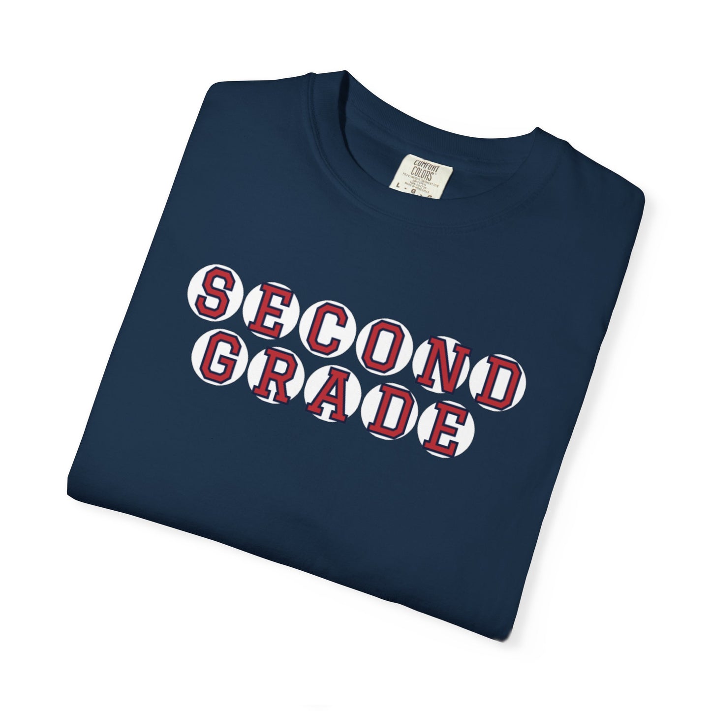 SECOND GRADE RED PLAYER LETTERS T-SHIRT