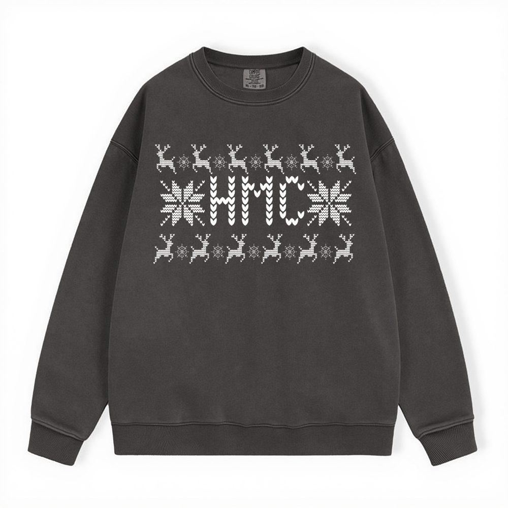HMC UGLY SWEATER COMFORT COLORS CREWNECK