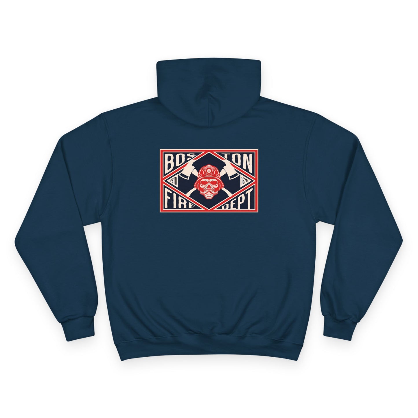 BOSTON FIRE SKULL HOODIE
