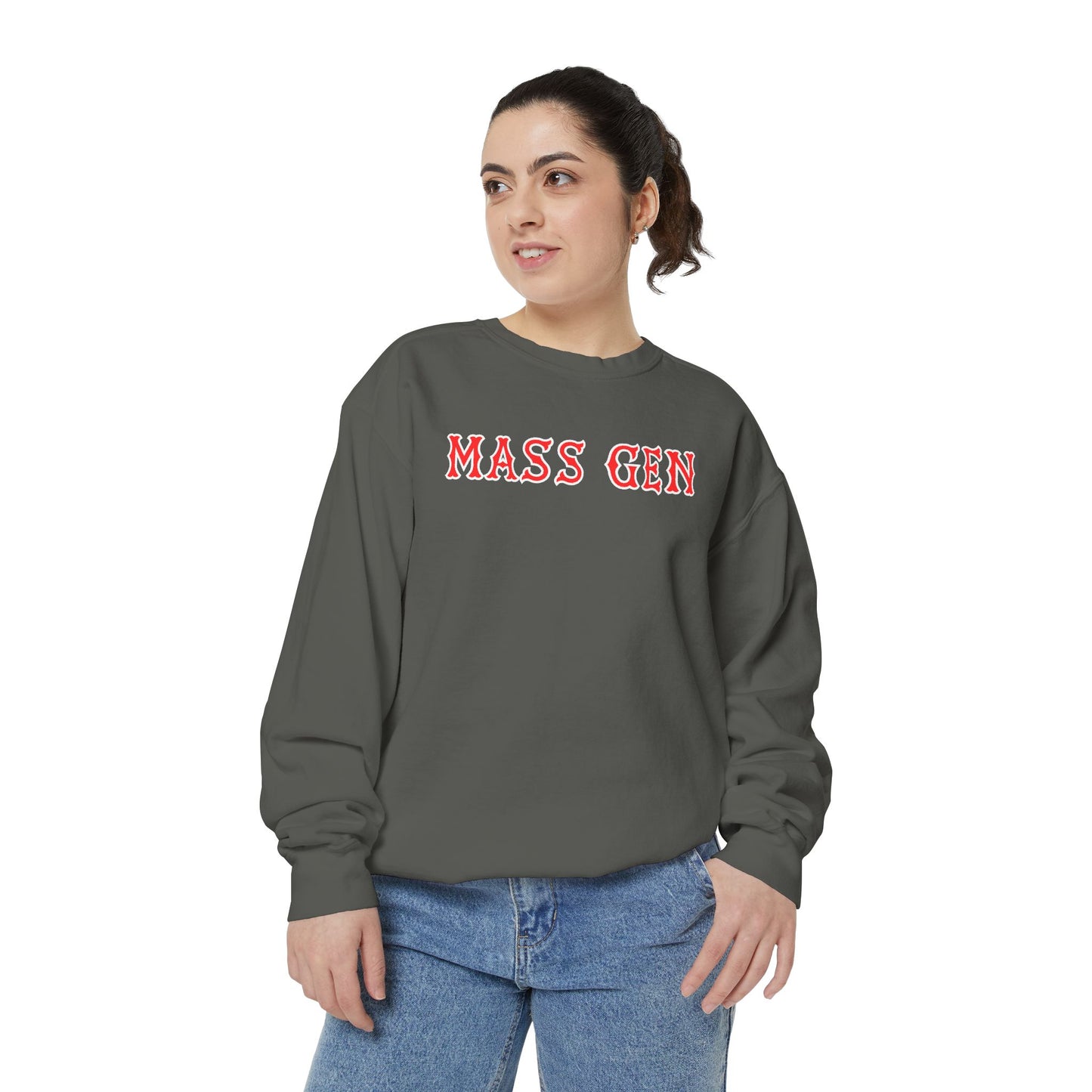 MASS GEN SOX LETTERS CREWNECK