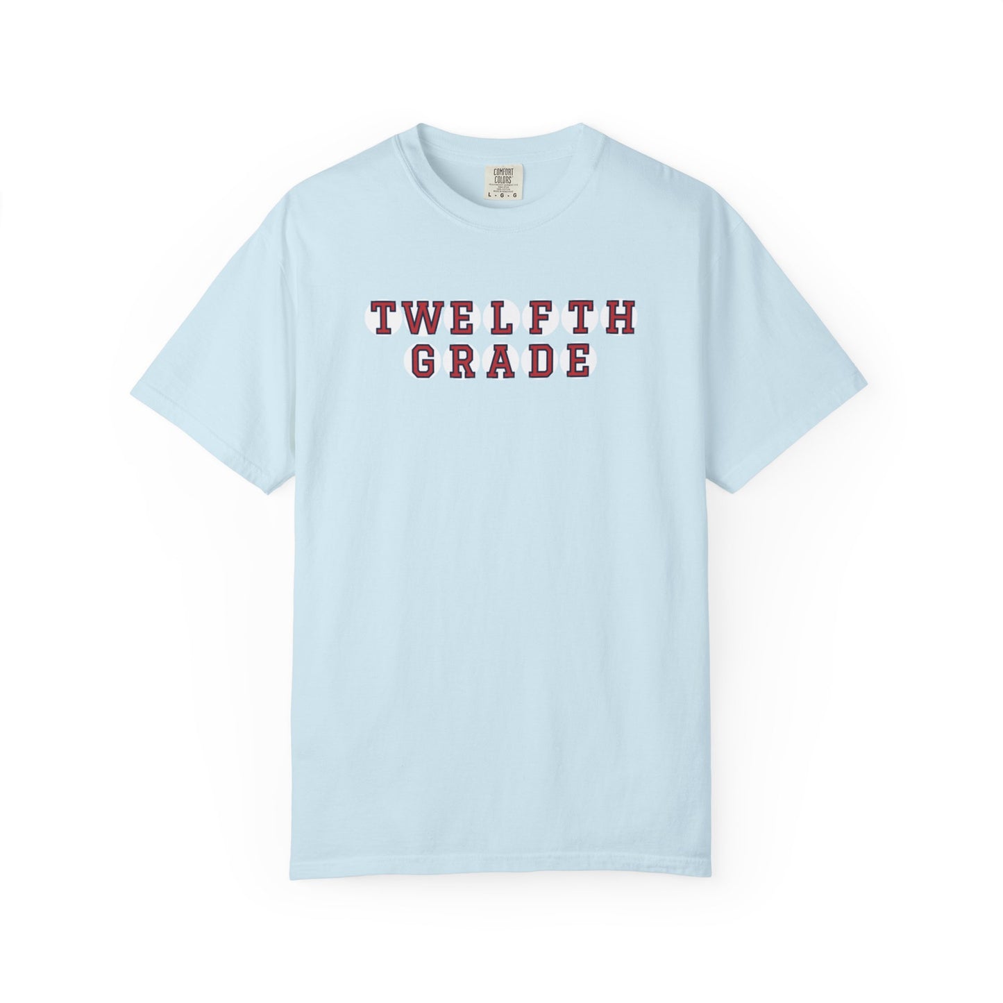 TWELFTH GRADE RED PLAYER LETTERS T-SHIRT