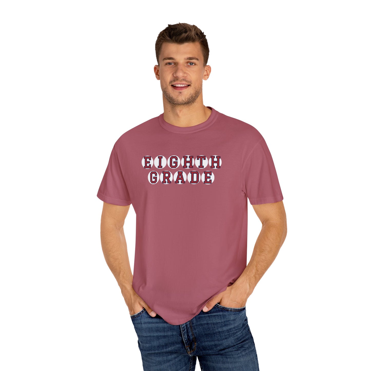 EIGHTH GRADE RED PLAYER LETTERS T-SHIRT