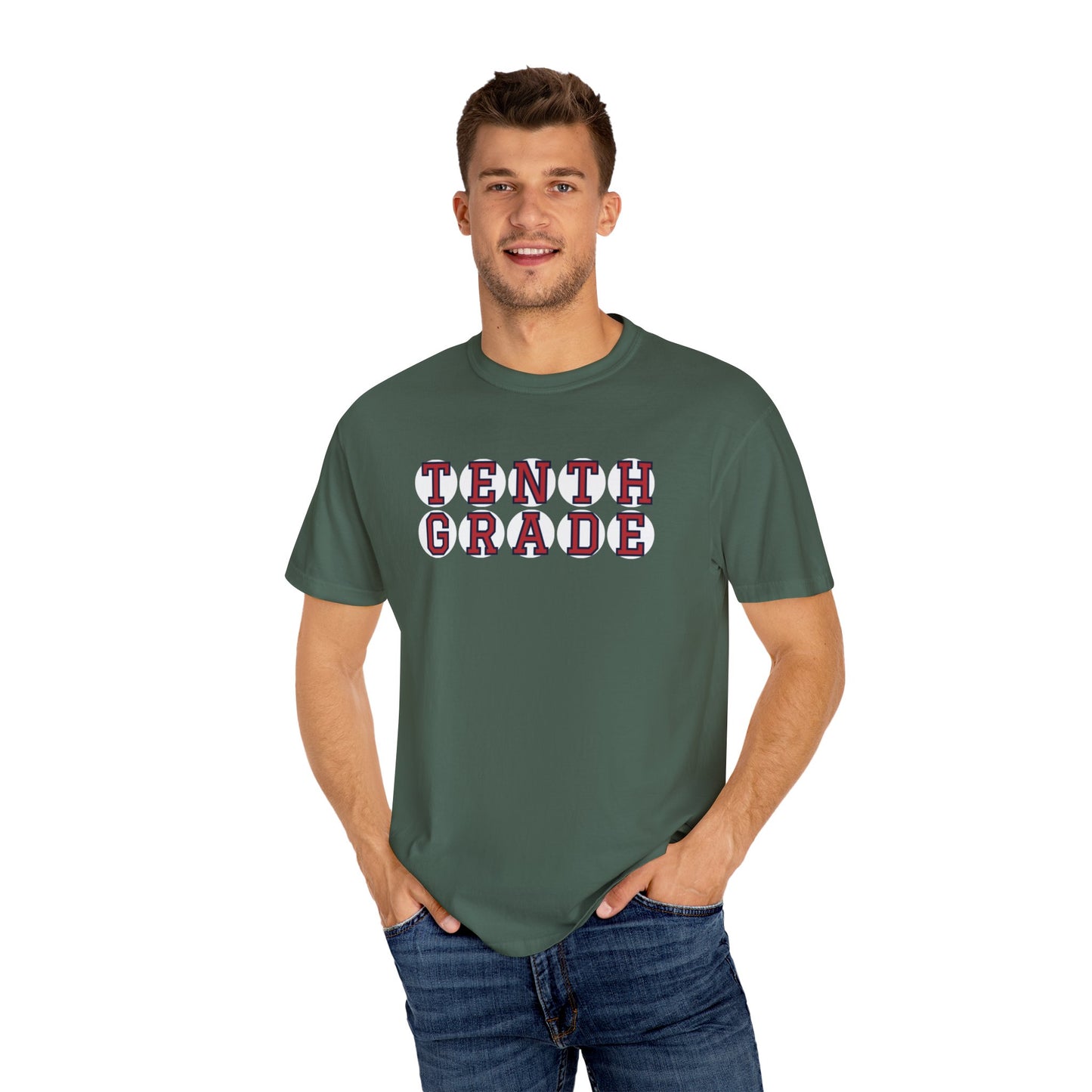 TENTH GRADE RED PLAYER LETTERS T-SHIRT