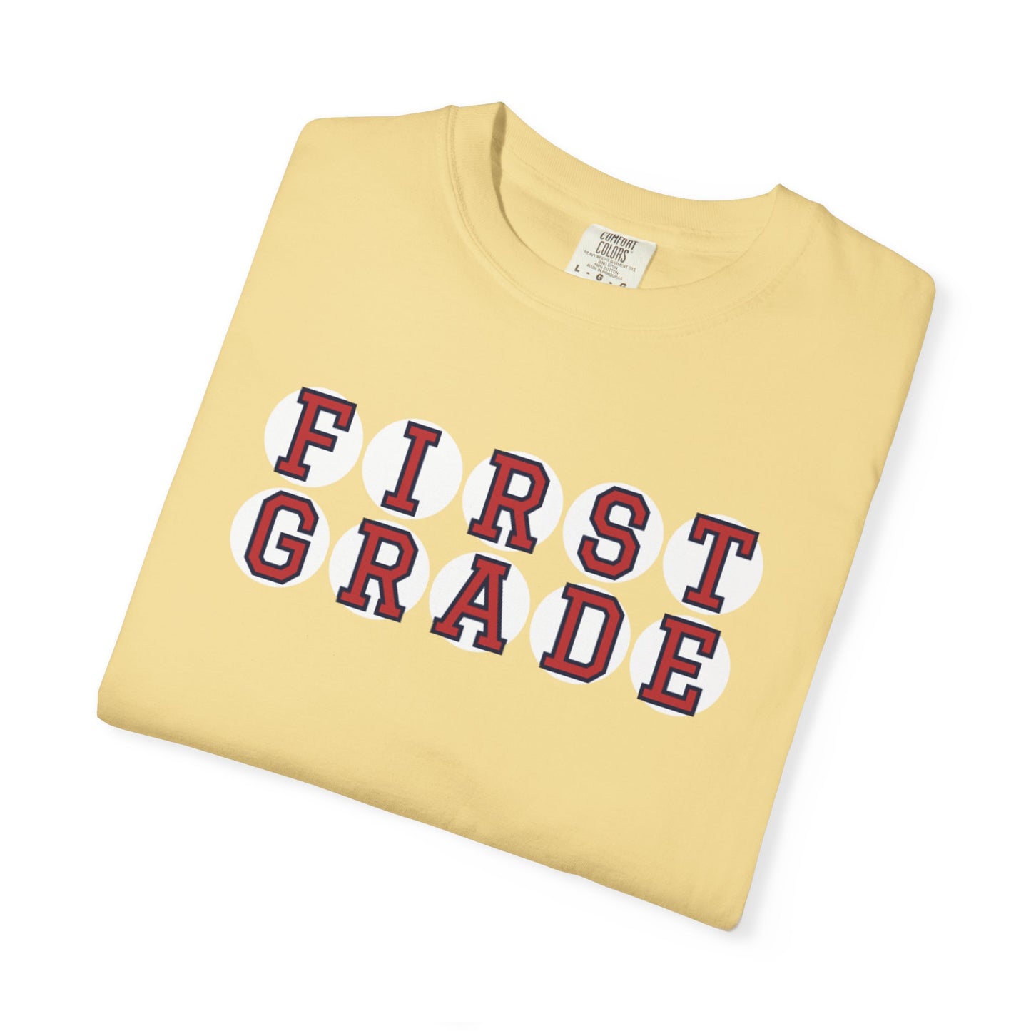 FIRST GRADE RED PLAYER LETTERS T-SHIRT