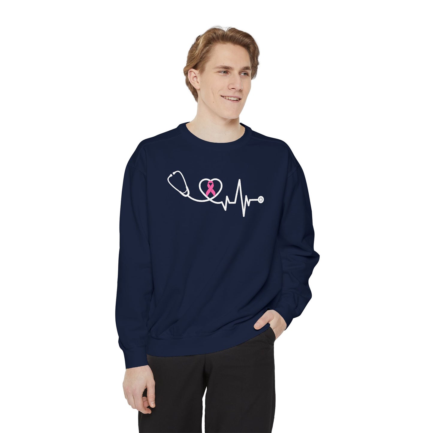 BREAST CANCER AWARENESS STETHOSCOPE CREWNECK
