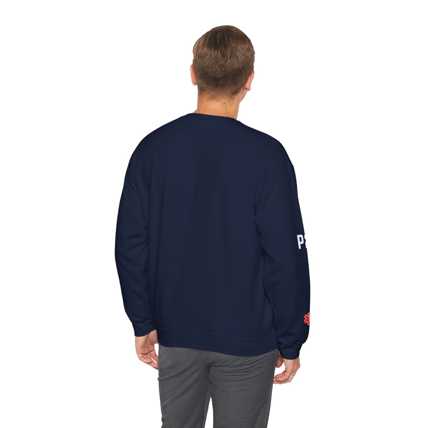 NAVY BOSTON EMS P2 HEAVY BLEND CREWNECK