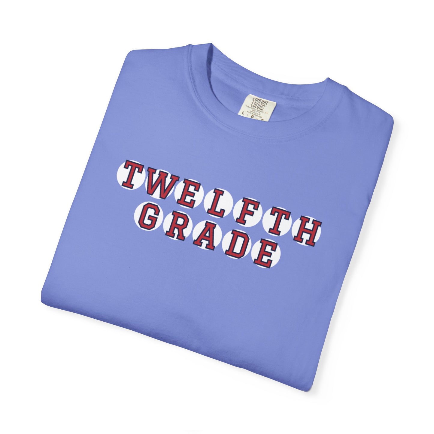 TWELFTH GRADE RED PLAYER LETTERS T-SHIRT