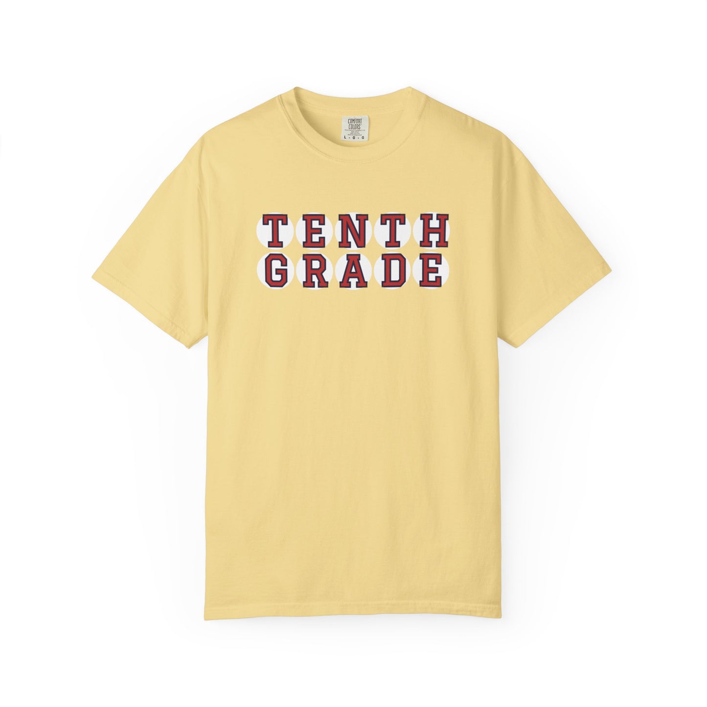 TENTH GRADE RED PLAYER LETTERS T-SHIRT