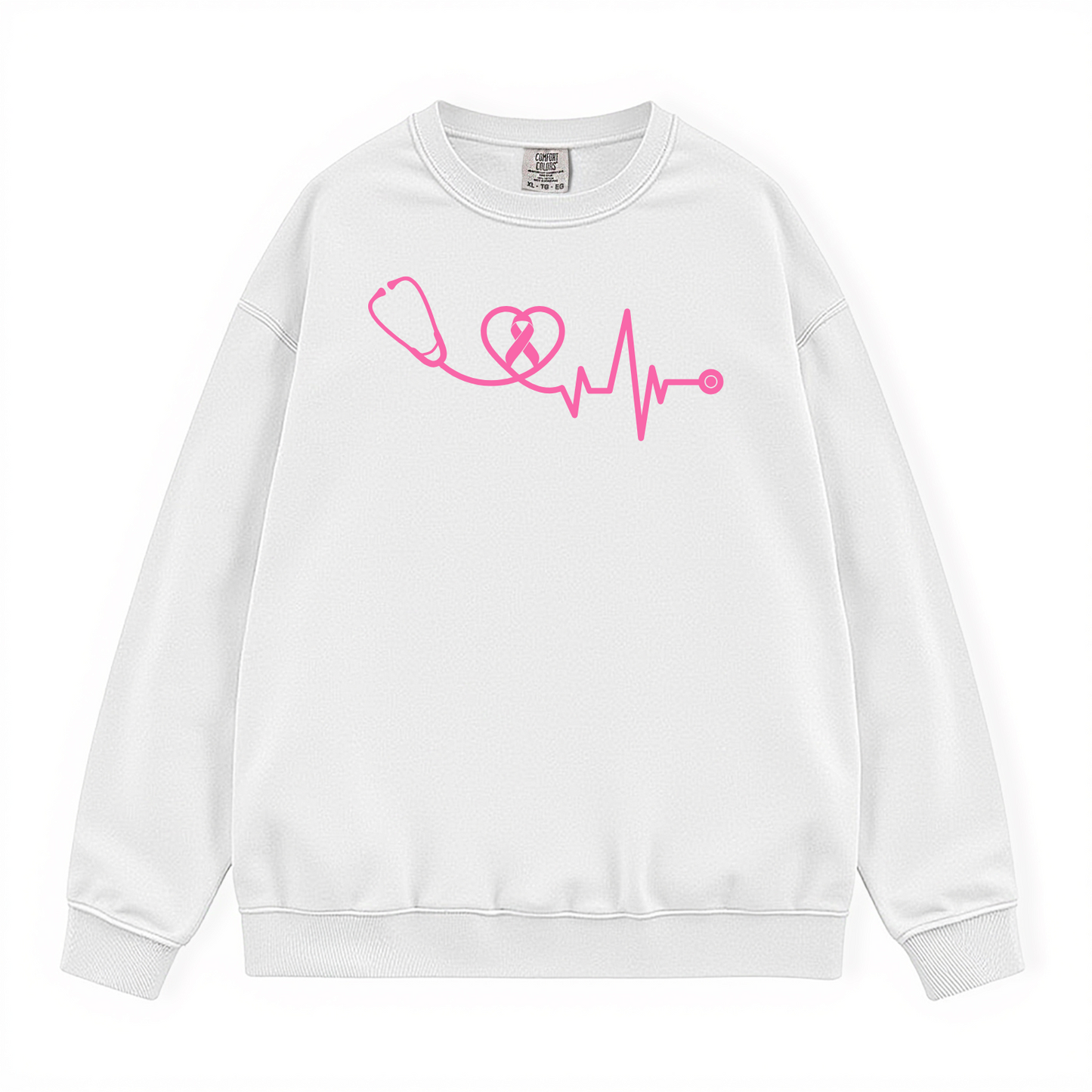 BREAST CANCER AWARENESS COMFORT COLORS CREWNECK