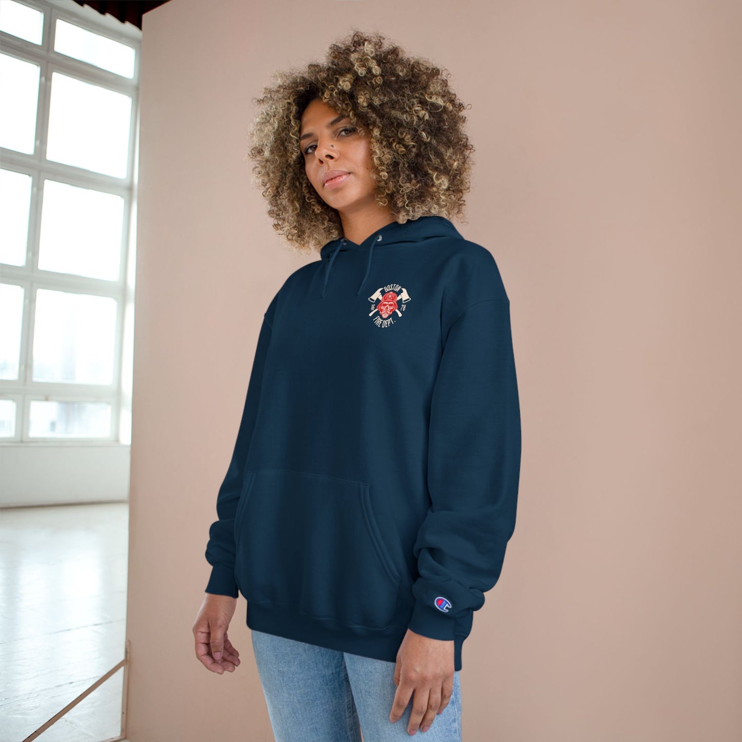 BOSTON FIRE SKULL HOODIE