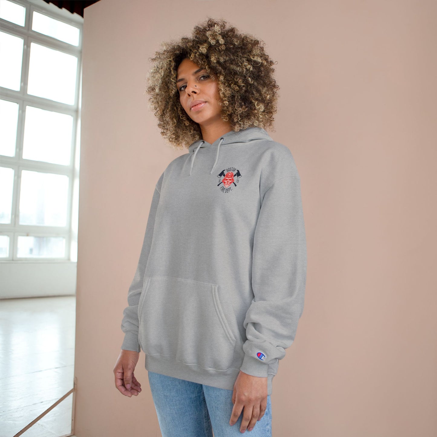 BOSTON FIRE SKULL HOODIE