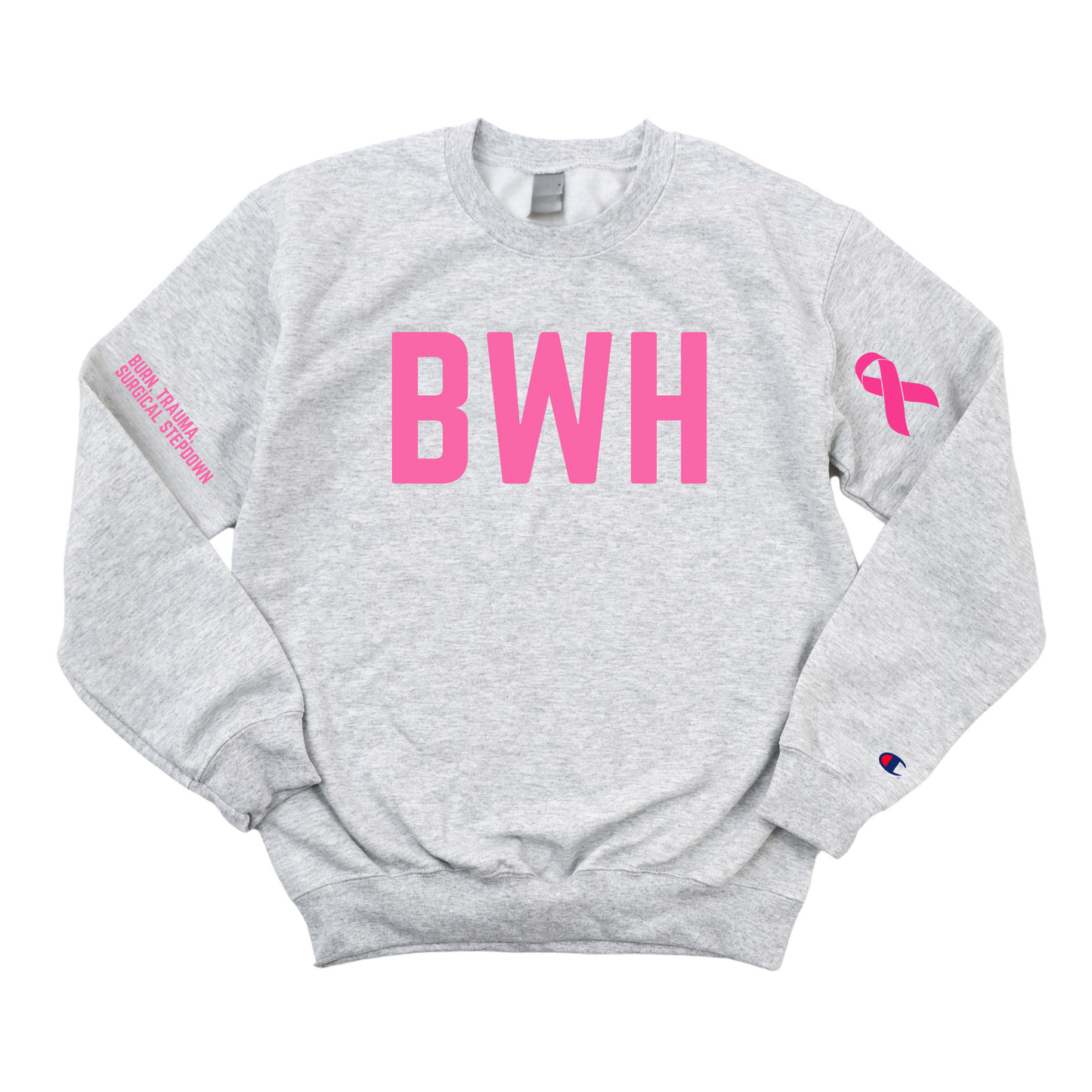PINK BWH BURN TRAUMA SURGICAL STEPDOWN CHAMPION CREWNECK