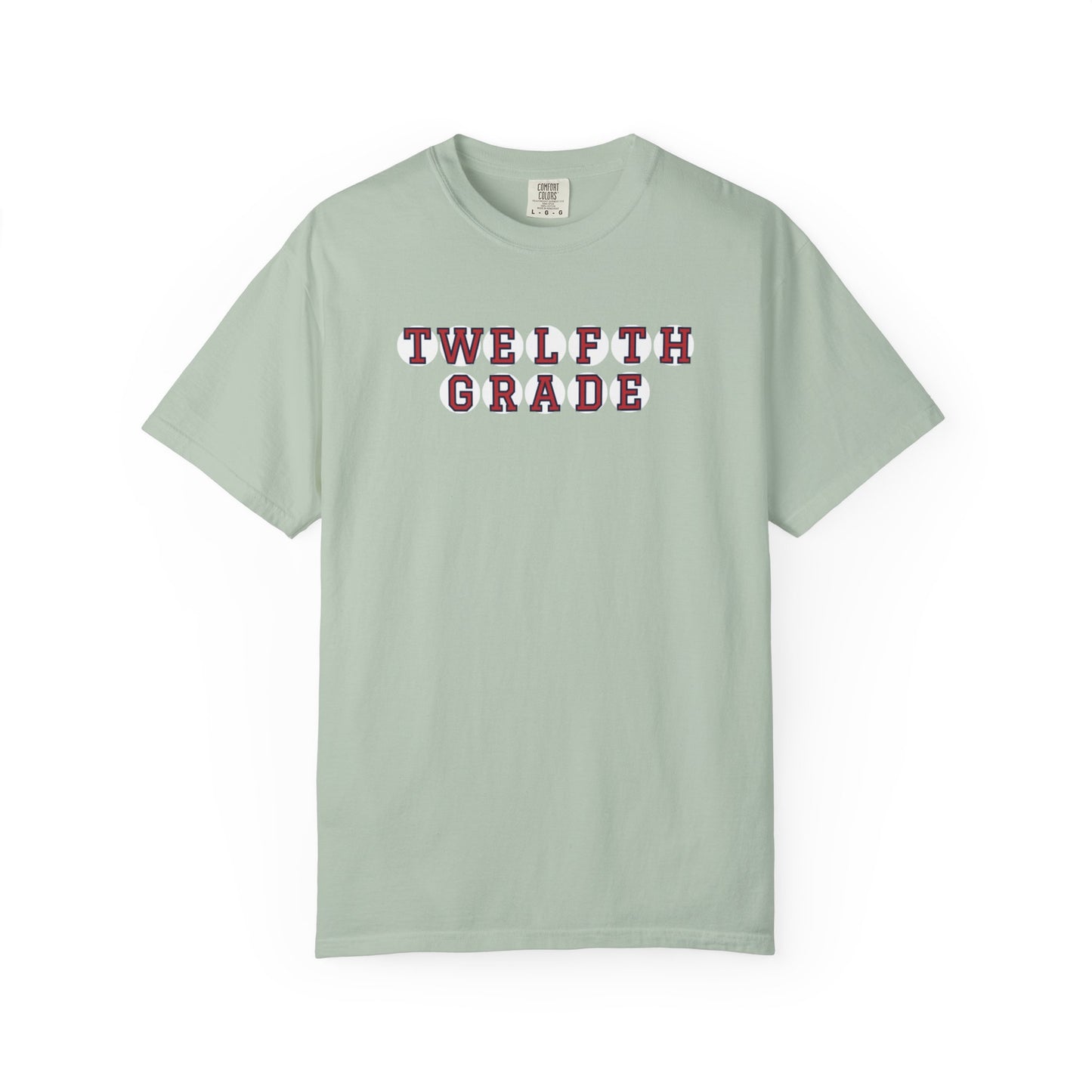 TWELFTH GRADE RED PLAYER LETTERS T-SHIRT