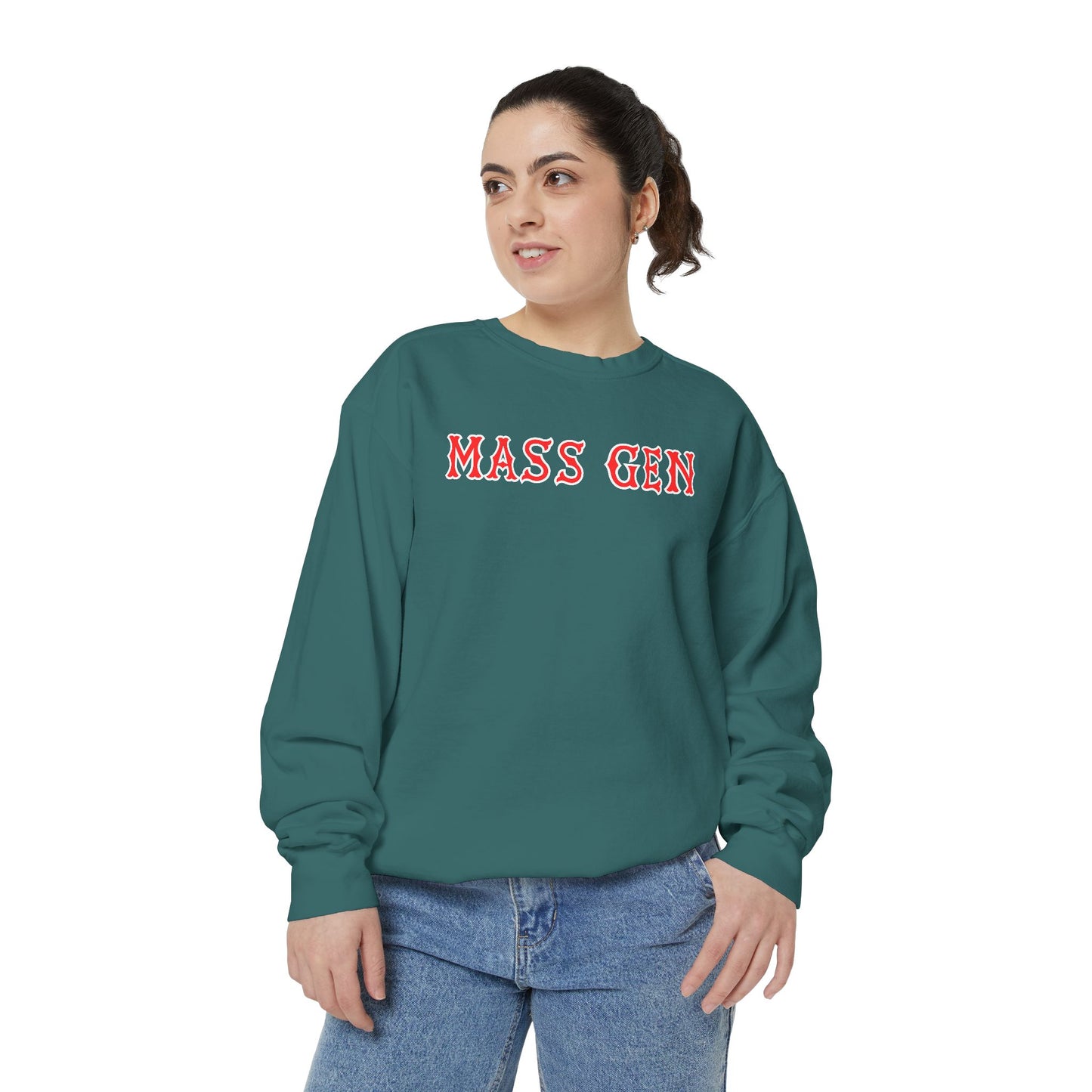 MASS GEN SOX LETTERS CREWNECK