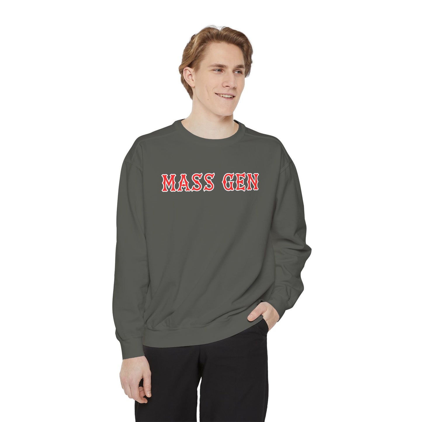 MASS GEN SOX LETTERS CREWNECK