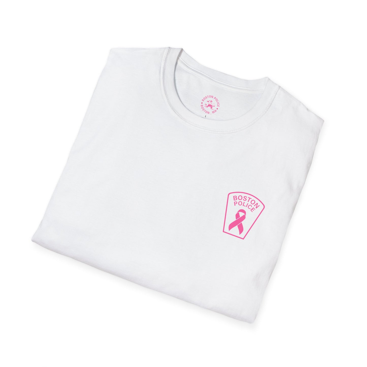 BOSTON POLICE BREAST CANCER AWARENESS SOFTSTYLE T-SHIRT