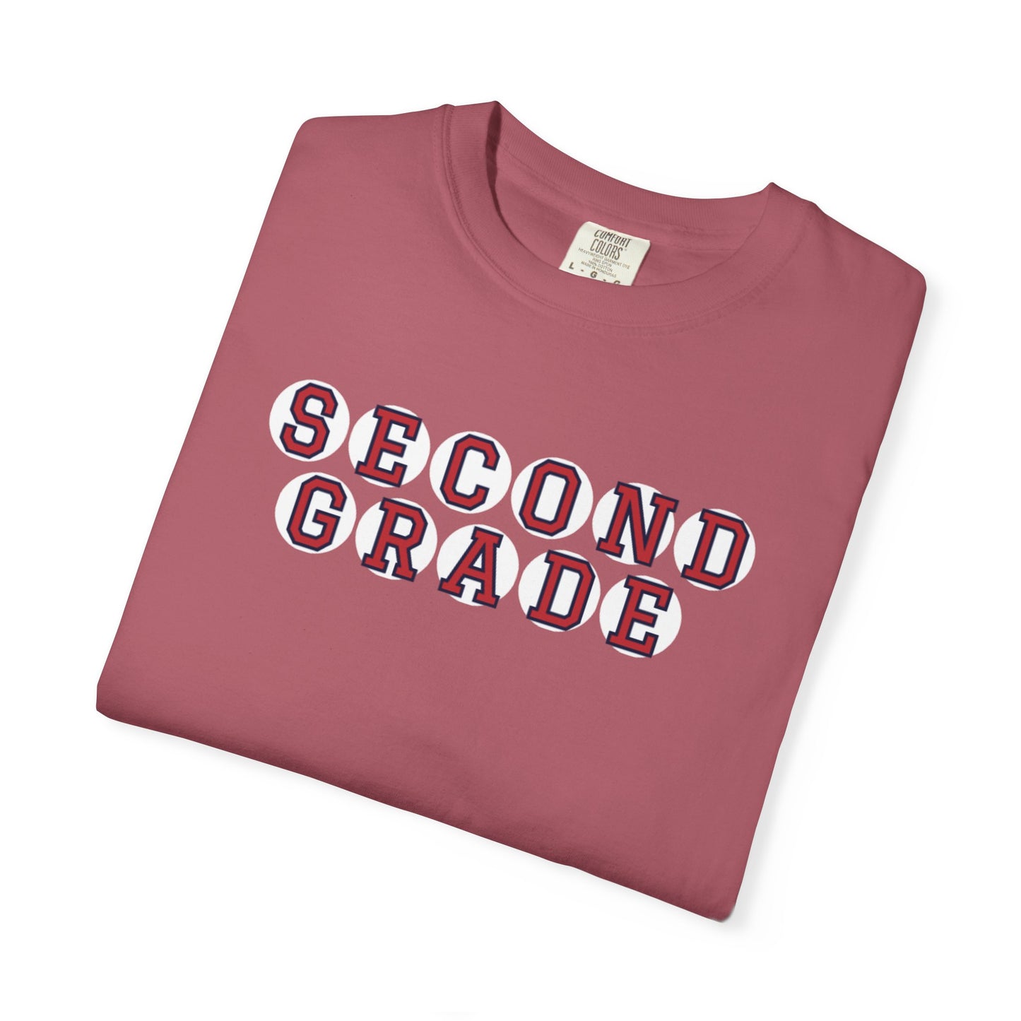 SECOND GRADE RED PLAYER LETTERS T-SHIRT