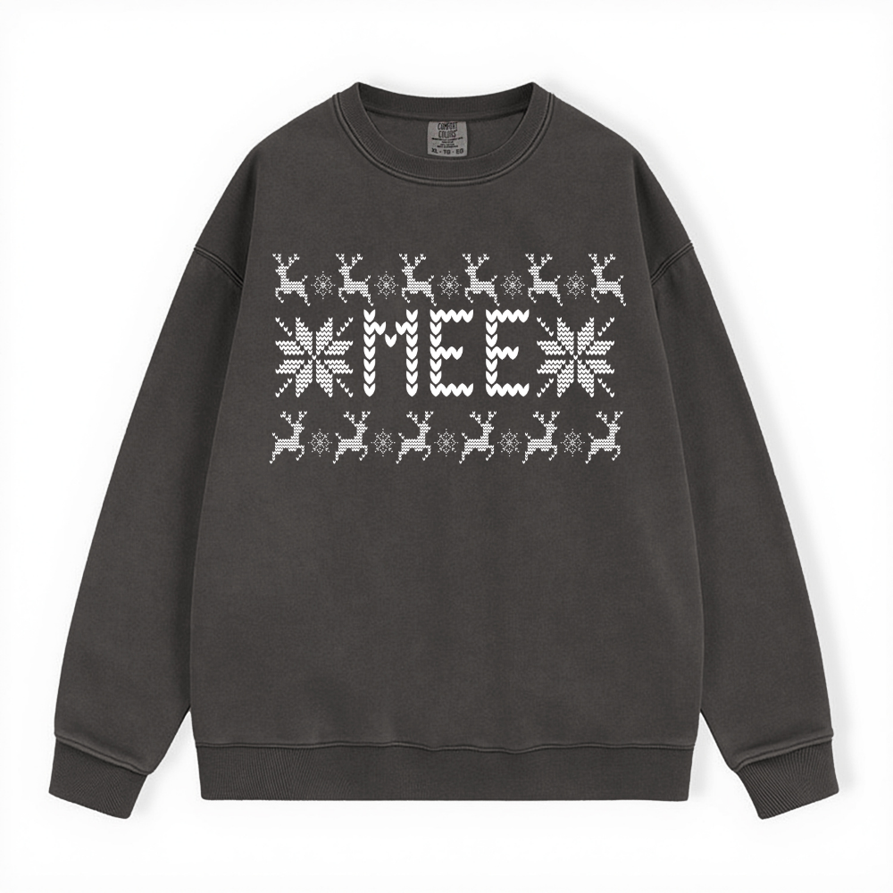 MEE UGLY SWEATER COMFORT COLORS CREWNECK