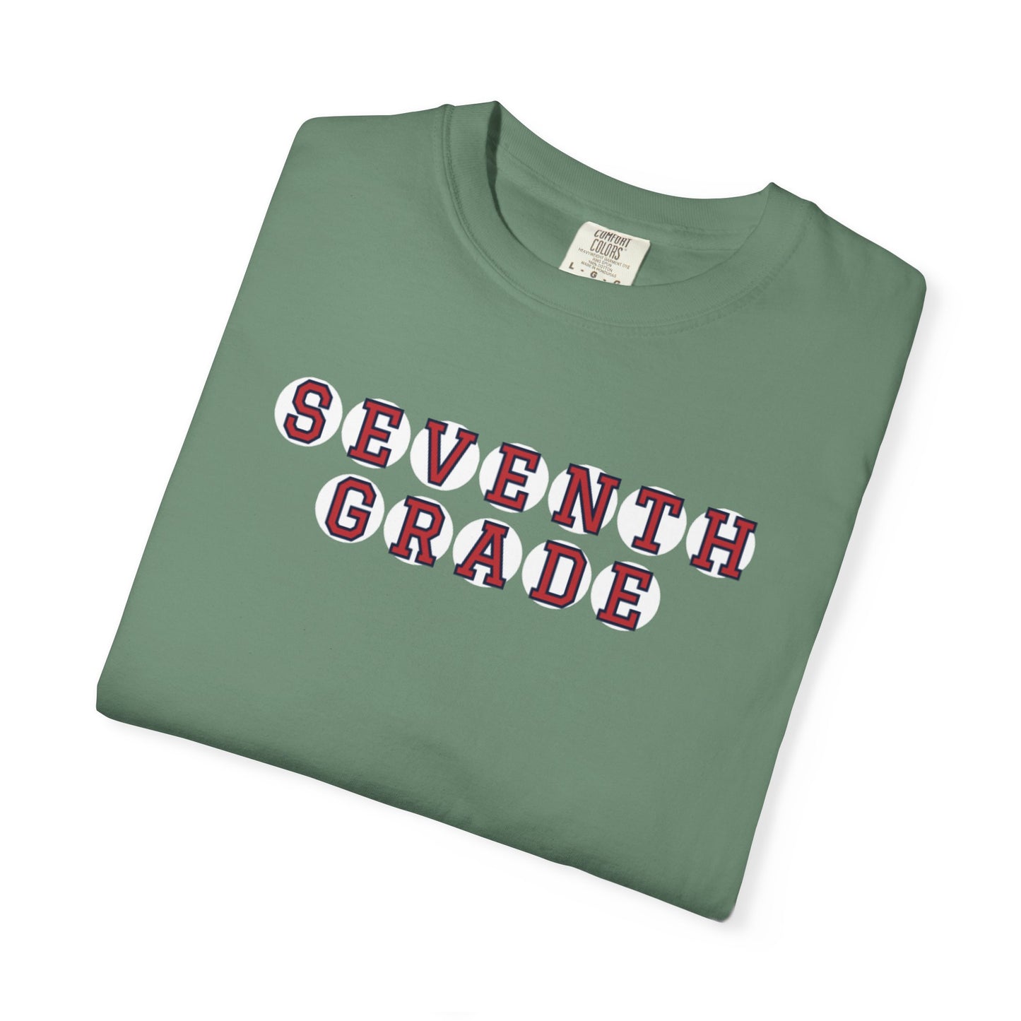 SEVENTH GRADE RED PLAYER LETTERS T-SHIRT