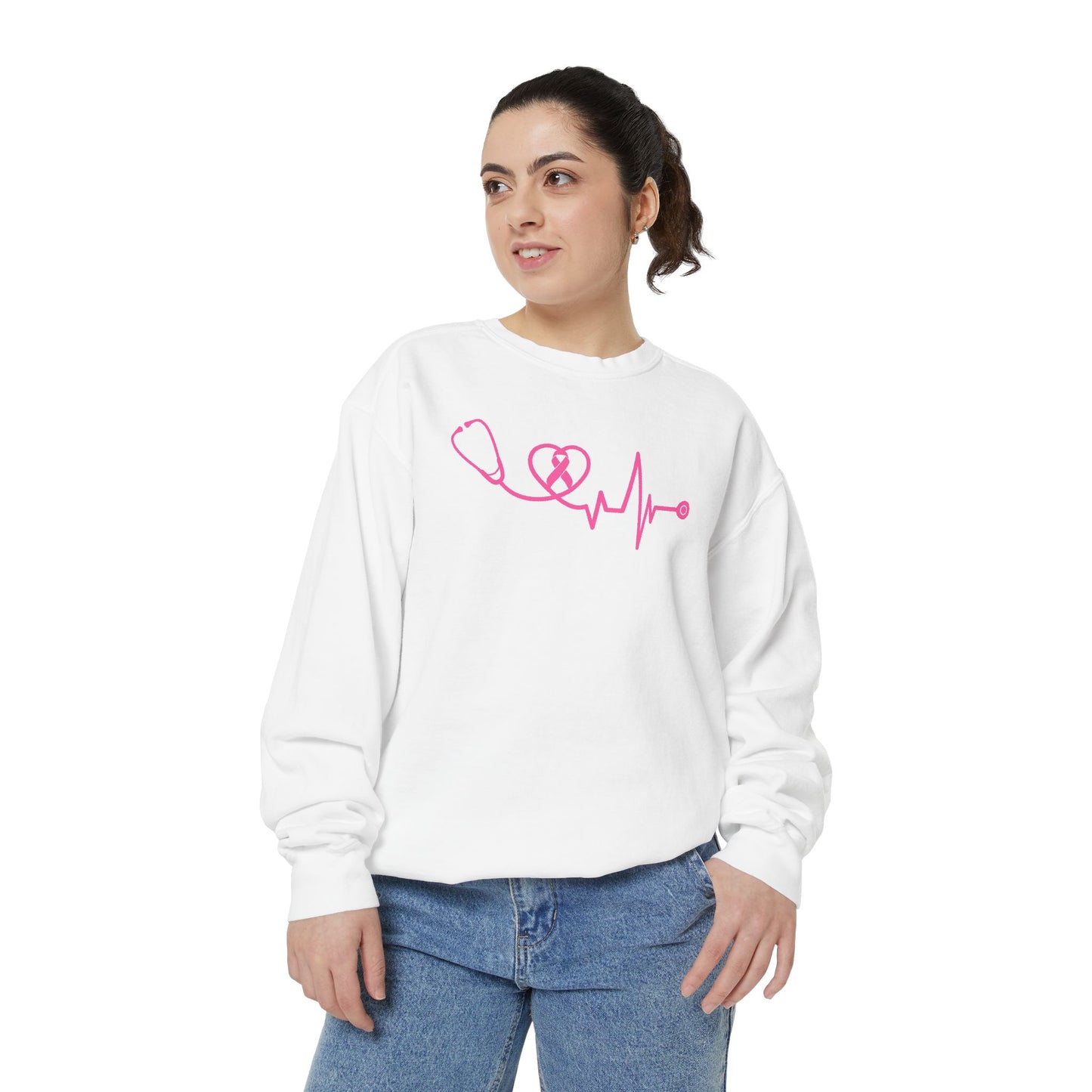 BREAST CANCER AWARENESS COMFORT COLORS CREWNECK