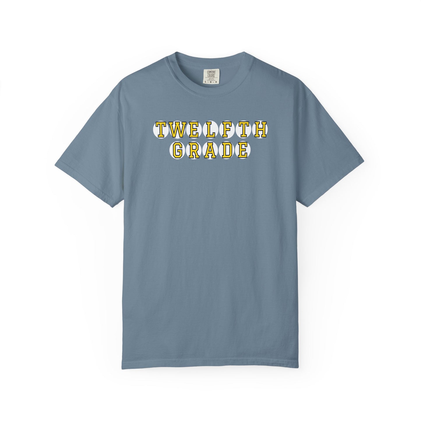 TWELFTH GRADE YELLOW PLAYER LETTERS T-SHIRT