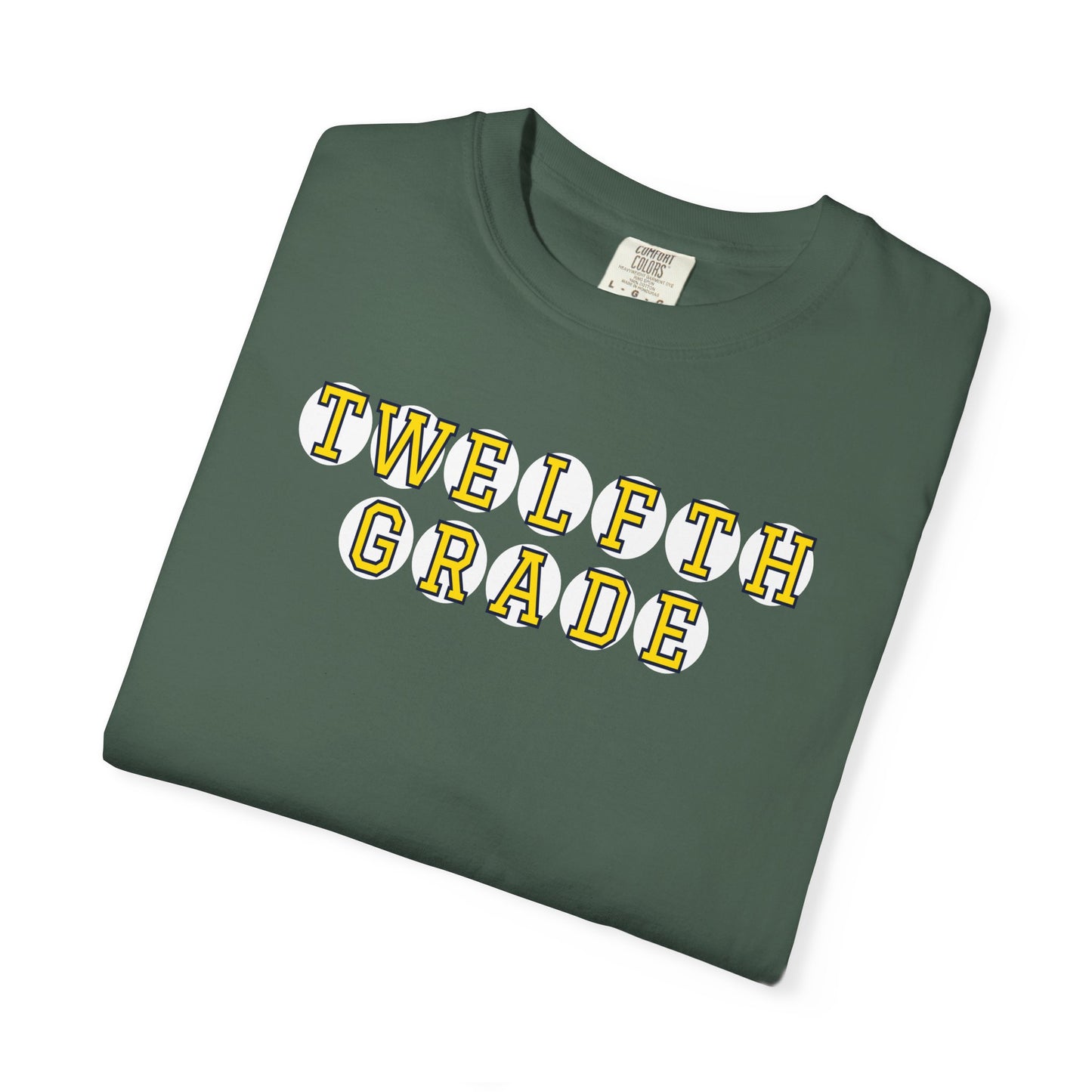 TWELFTH GRADE YELLOW PLAYER LETTERS T-SHIRT