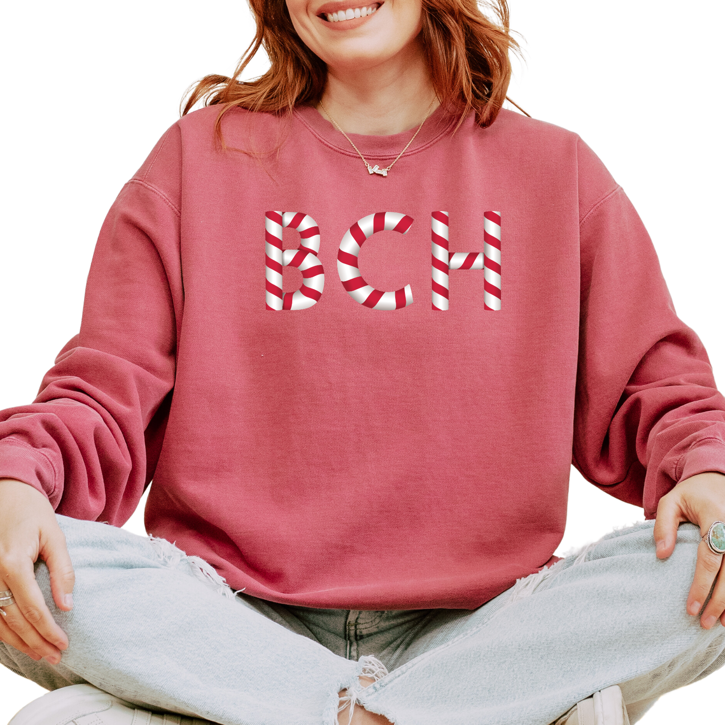 BCH CANDY CANE CREWNECK