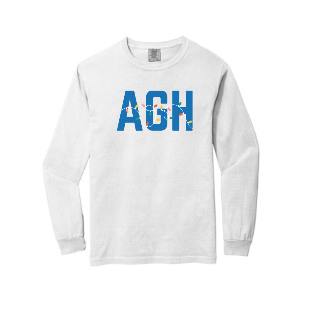 AGH HOLIDAY LIGHTS LONG SLEEVE - WHITE