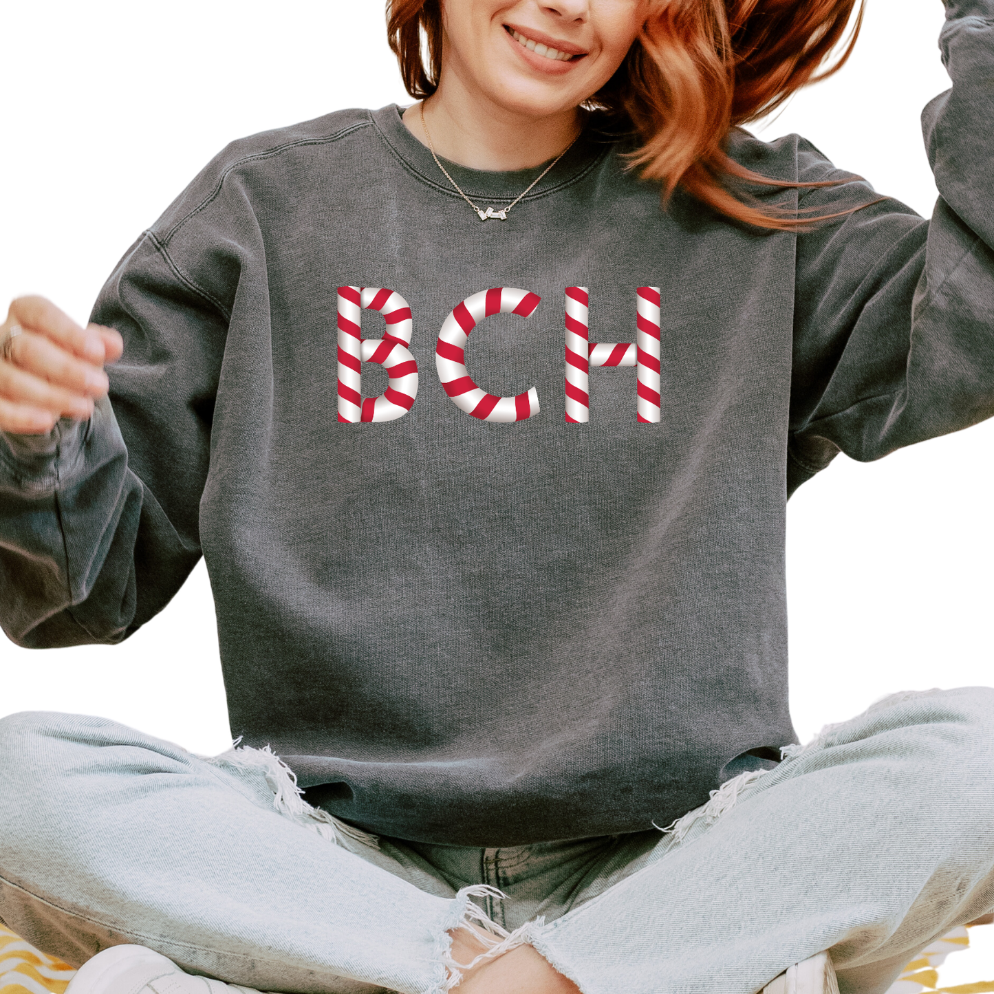 BCH CANDY CANE CREWNECK