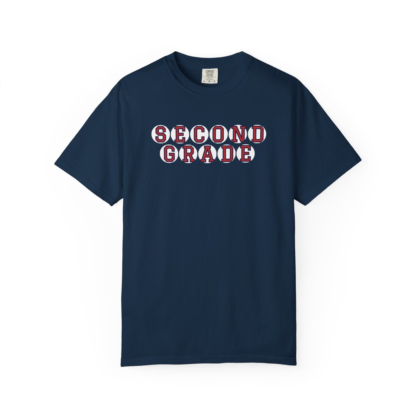 SECOND GRADE RED PLAYER LETTERS T-SHIRT