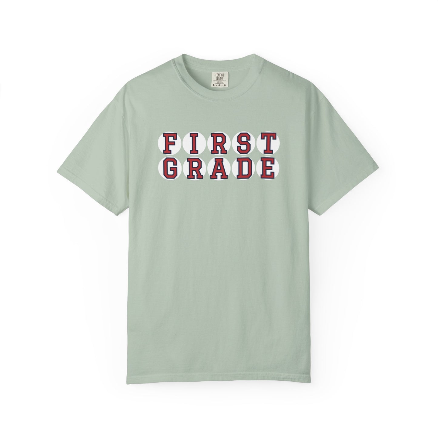 FIRST GRADE RED PLAYER LETTERS T-SHIRT