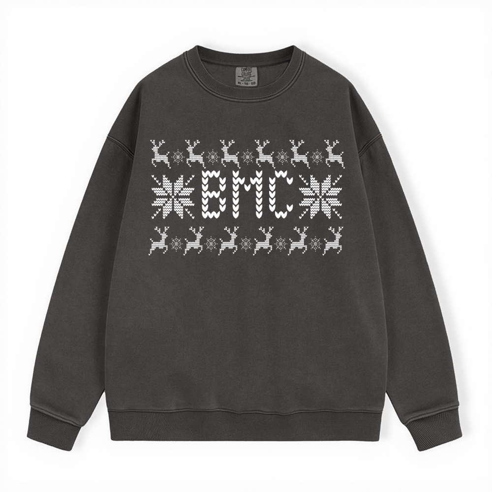 BMC UGLY SWEATER COMFORT COLORS CREWNECK