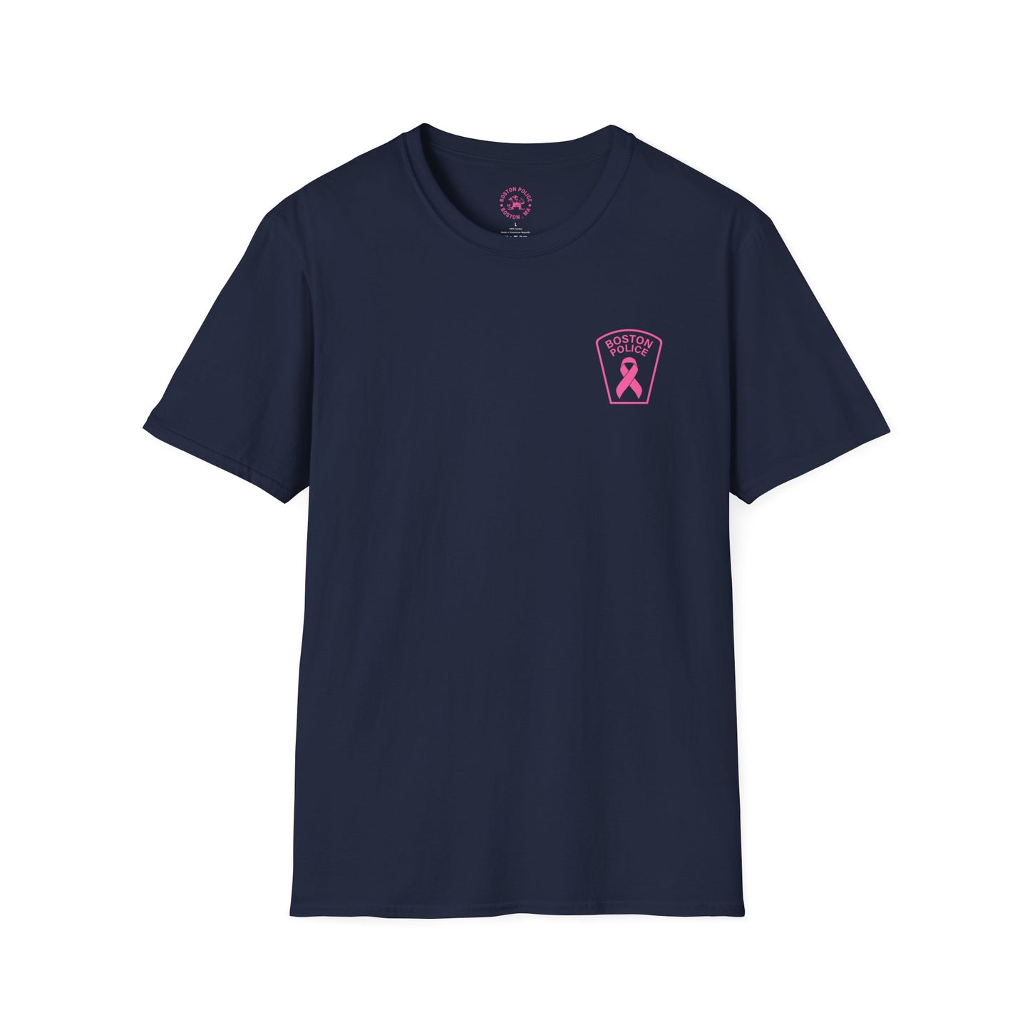 BOSTON POLICE BREAST CANCER AWARENESS SOFTSTYLE T-SHIRT