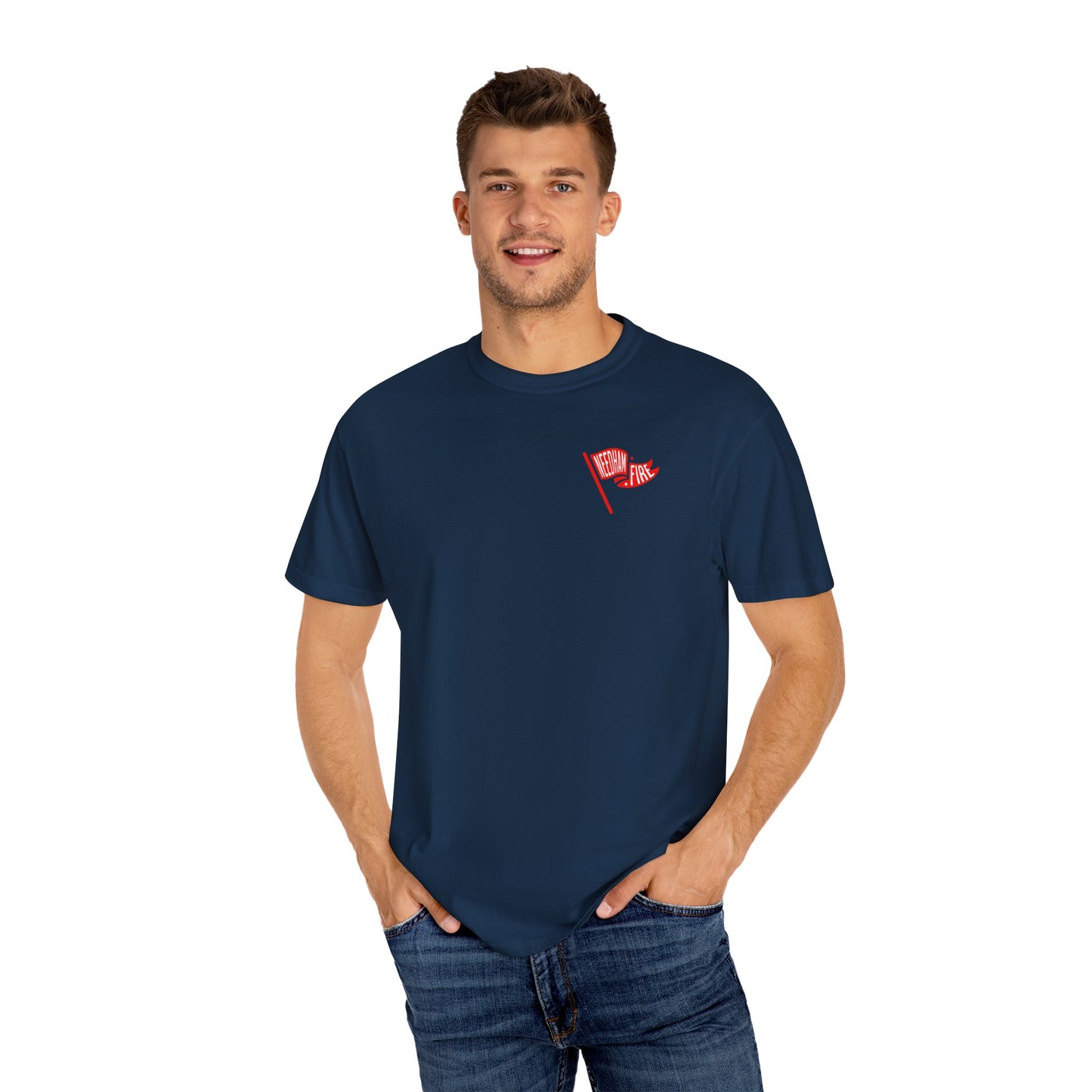 NEEDHAM FIRE FLAG T-SHIRT