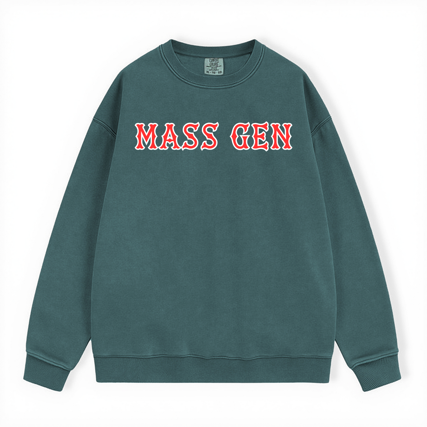MASS GEN SOX LETTERS CREWNECK