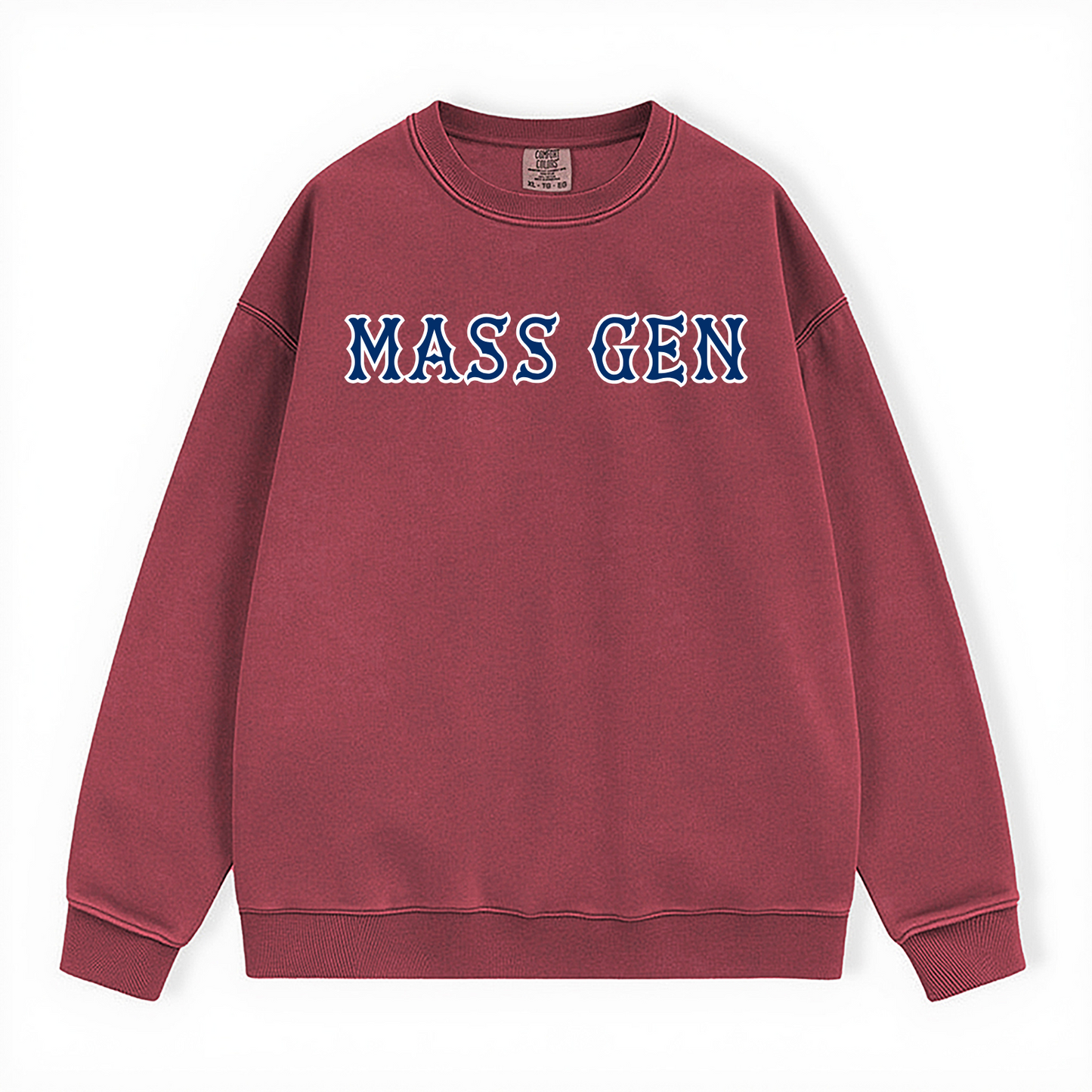 MASS GEN SOX LETTERS CREWNECK