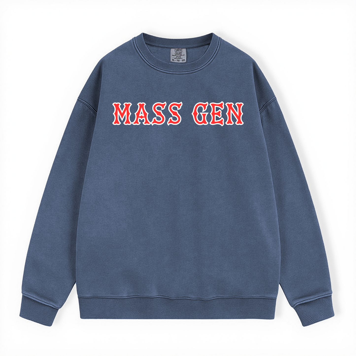 MASS GEN SOX LETTERS CREWNECK