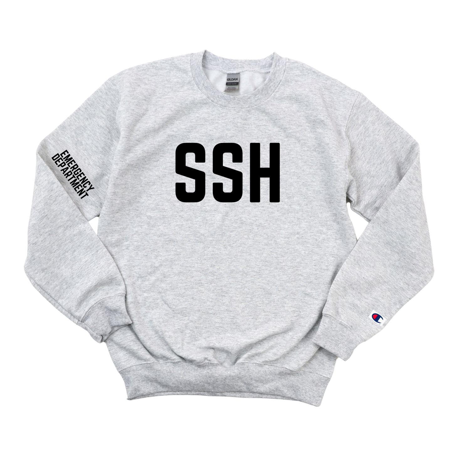 BLACK SSH EMERGENCY DEPARTMENT - CHAMPION CREWNECK - CLEARANCE